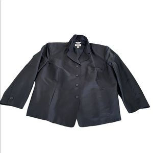 Size 18W Talbots black 100% silk suit - jacket and pants